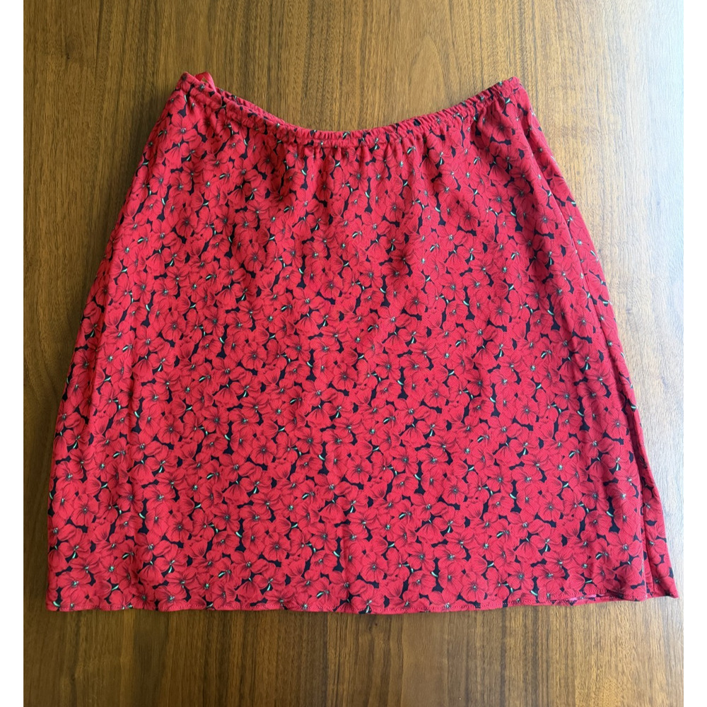 Jones NY Women's Red Floral Print Mini Skirt - Size 27
